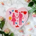 thumbnail image 6 of 12 Pcs Couple Silhouette Painting Stencil 8.3x11.7 inch Reusable Boy Girl Drawing Template DIY Romantic Love Valentine's Day Decor Stencil for Painting on Wood Wall Fabric Furniture Colorful, 6 of 7
