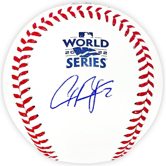 Alex Bregman Autographed Official 2022 World Series Logo MLB Baseball Houston Astros Beckett BAS Witness 220507