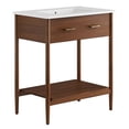 thumbnail image 2 of Modway Zaire 30" Bathroom Vanity in Walnut White, 2 of 10
