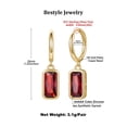 thumbnail image 5 of Bestyle 14K Gold Plated Dangle Eearrings for Women 10mm Small Huggie Hoop Earrings January Birthstone Jewelry Gifts for Anniversary Christmas, 5 of 5