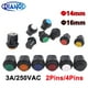 thumbnail image 2 of pulsador de reinicio momentáneo impermeable de 14 mm, interruptores de bloqueo automático de 16 mm, interruptor de botón de encendido y apagado de 3 A, 250 V CA con luz/sin LED, 2 of 5