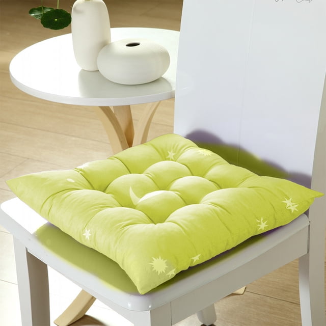 Cojín de Espuma Viscoelástica con Estampado de Estrellas, 40,6 X 40,6 Cm, de Algodón Cepillado Grueso | Soporte Suave para Oficina, Estudiantes y Comedor | Cojín de Suelo Multitemporada para Leer, Ju