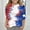 Multicolor 7, variant on BRGZLK Kids Independence Day Patriotic Top USA Flag Printed 3/4 Sleeve Round Neck Pullover Bottoming Shirt For Middle And Large Children's Boys And Girls Multicolor 9-10 Years