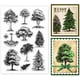 thumbnail image 1 of 1 hoja de sellos transparentes con fondo de árboles y bosques, sellos de goma transparentes de silicona reutilizables., 1 of 9
