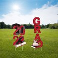 thumbnail image 2 of CxhicLuv 2025 Graduation Garden Yard Sign, 24.4 Inch, College Theme, Weather-resistant, Perfect for Ceremonies, Yards, Festive & Memorable, Grad Gift, Suitable for Graduates, Parents, Red, 2 of 4