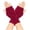 Wine, variant on Xfvqtps Fingerless Gloves for Womens Thumb Hole Rhombus Medium Length Arm Warmer Knitting Crochet Solid Color Fashion Thermal Warm Winter Mittens Red