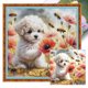 thumbnail image 1 of Kit Punto Cruz Perro Impreso Hilo Algodón Ecológico Bordado Arte 40x40cm 11CT, 1 of 9