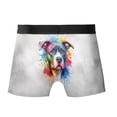 thumbnail image 2 of Watercolor Drip Pitbull Pop Art Colorful Portrait Artwork All Over Print Boxer Briefs Underwear for Men Dad Terrier Dog Lover - 01009, 2 of 6