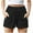 Black, variant on Aayomet Running Shorts For Women Women Summer Beach Shorts Juniors Folded Hem Shorts with Drawstring,Black XXL