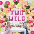 thumbnail image 2 of Two Wild Birthday Decorations Girl Balloon Garland Arch Kit for Jungle Safari Tropical Theme 2nd Birthday Party Supplies - 94 Pack, 2 of 7