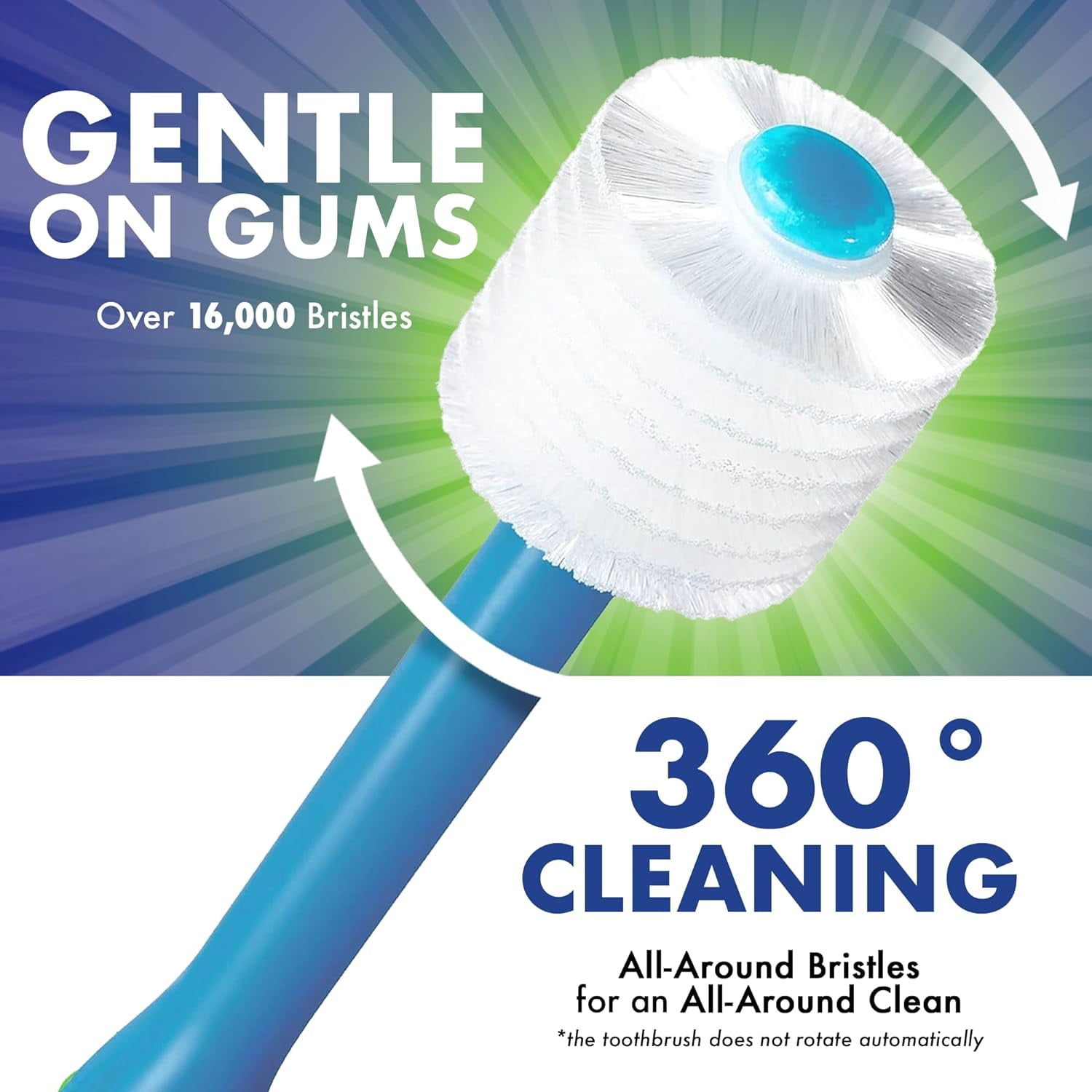 Brilliant Child Toothbrush, Soft Round Head, Ages 2-5, All-Around Clean, Multi Color 6 Pack