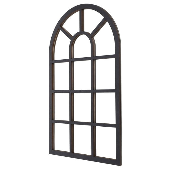 BESTYASH Vintage Style Black Wooden Window Frame Wall Decal Decoration for Entryway Living Room