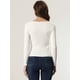 thumbnail image 4 of Suéter con cuello En Forma de Corazón Allegra K blanco M, 4 of 6