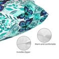 thumbnail image 3 of Honeii Blue Floral with Butterflies Print Pillow Cases,Plush Throw Pillow Covers,Decorative Pillowcase for Sofa, Couch, Living Room-16"x24", 3 of 6