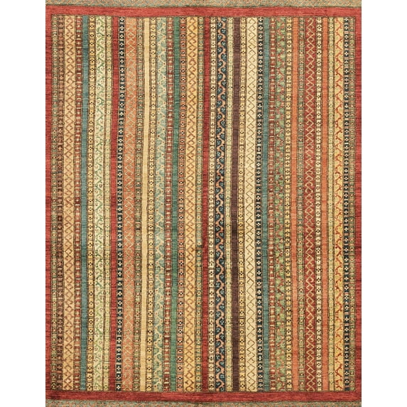 Ahgly Company Machine Washable Indoor Rectangle Abstract Metallic Gold Area Rugs, 2' x 4'