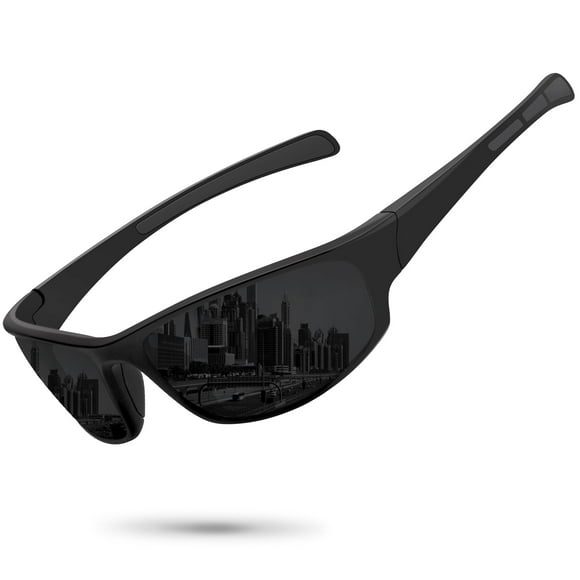 Gafas de sol Ofwin Sports con protección UV400 polarizadas, color negro