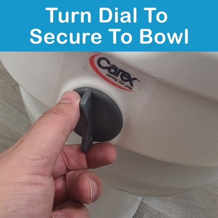 Carex E-Z Lock Raised Toilet Seat With Handles, 5 Toilet Seat Riser with Arms, Handicap Raised Toilet Seat For Seniors and Elevated Toilet Seat