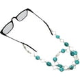 thumbnail image 3 of Beaded Eyeglass Chain Holder, Silver Fashion Lanyard Necklace, Cali - Turquoise, 3 of 7