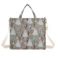 thumbnail image 6 of FORMRS Womens Corduroy Tote Bag Crossbody Shoulder Purse Handbag with Detachable Strap, Gray Cartoon Ghost, 6 of 6
