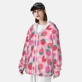 thumbnail image 3 of Lsque Haear Strawberry UPF 50+ Lightweight Sun Protection Men's Women's Long Sleeve Shirt, Hoodie Performance -X-Large, 3 of 9