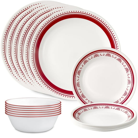 Corelle Sadie 18-Piece Glass Dinnerware Set (Service for 6)
