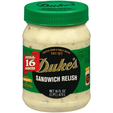 (3 Pack) Duke's Sandwich Relish, 16 fl oz (Best Sweet Pickle Relish Recipe)