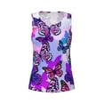 thumbnail image 2 of Rocae Flying Butterflies for Women's Workout Tank Top Lightweight Sleeveless Fit Tops- Moisture-Wicking, BreathableSmall, 2 of 9