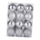thumbnail image 2 of 24x Bolas Navideñas Adornos Navideños Surtidos Decoraciones Navideñas Navidad Plata, 2 of 9