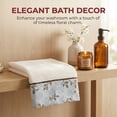 thumbnail image 7 of REGALWOVEN Pure Cotton Hand Towels with Rose Floral Embroidery, 29" x 13" Absorbent Quick Dry Towels for Bathroom, Home Decor Blue 2pk, 7 of 7