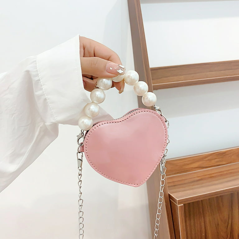 Creative Large Pearl High Quality Purse Chain Metal Shoulder