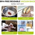thumbnail image 6 of Handheld Vacuum Sealer for Food, Compact Portable Food Saver Pump with 30 BPA‑Free Reusable Vacuum Bags Type-C Rechargeable, Ideal for Sous Vide, Meal Prep, Leftovers & Freezer Storage, 6 of 8