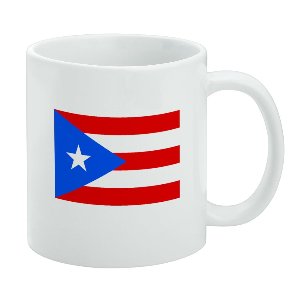 Puerto Rico Coffee Cup with Spoon Handel Ceramics Mini Epresso Mug FLAG SOUVENIR 