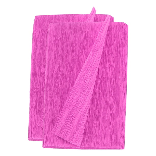 Rollos de Papel Crepé Uxcell de 8.2ft de Largo y 4 Pulgadas de Ancho para Decoración de Fiesta Colgante Grande DIY, Suministros DIY, Rosa Claro Paquete de 2