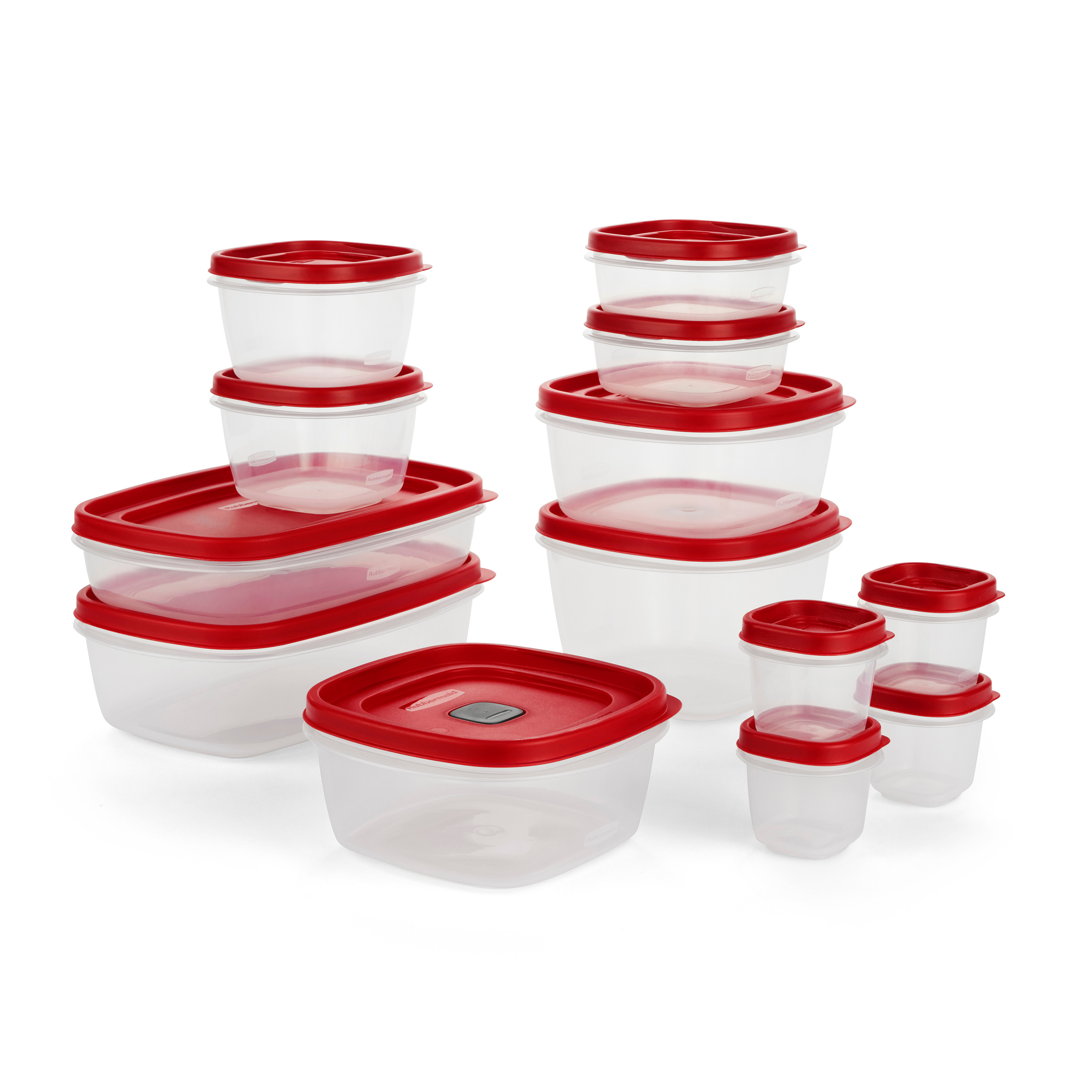 Rubbermaid EasyFindLids 26 Piece Plastic Food Storage Container Set with Vents, (39.5 Cup), Racer Red - image 6 of 9