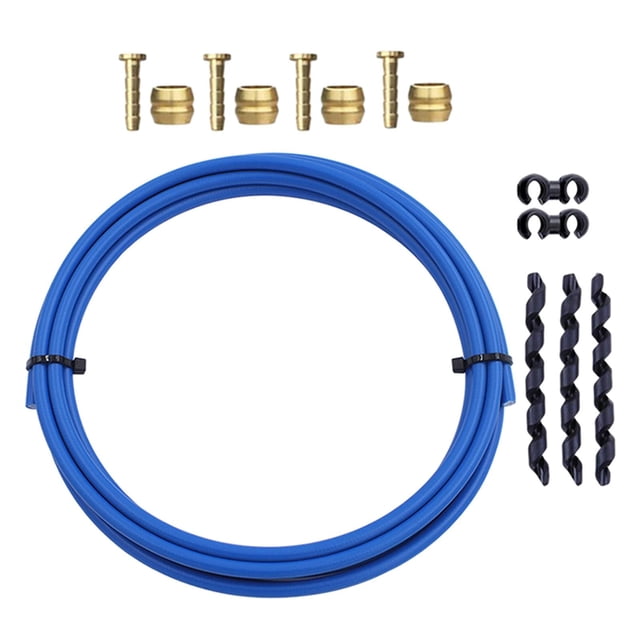 Bike Hydraulic Disc Brake Hose , Tube Pipe Housing Set, Compression, Bushing, Blue