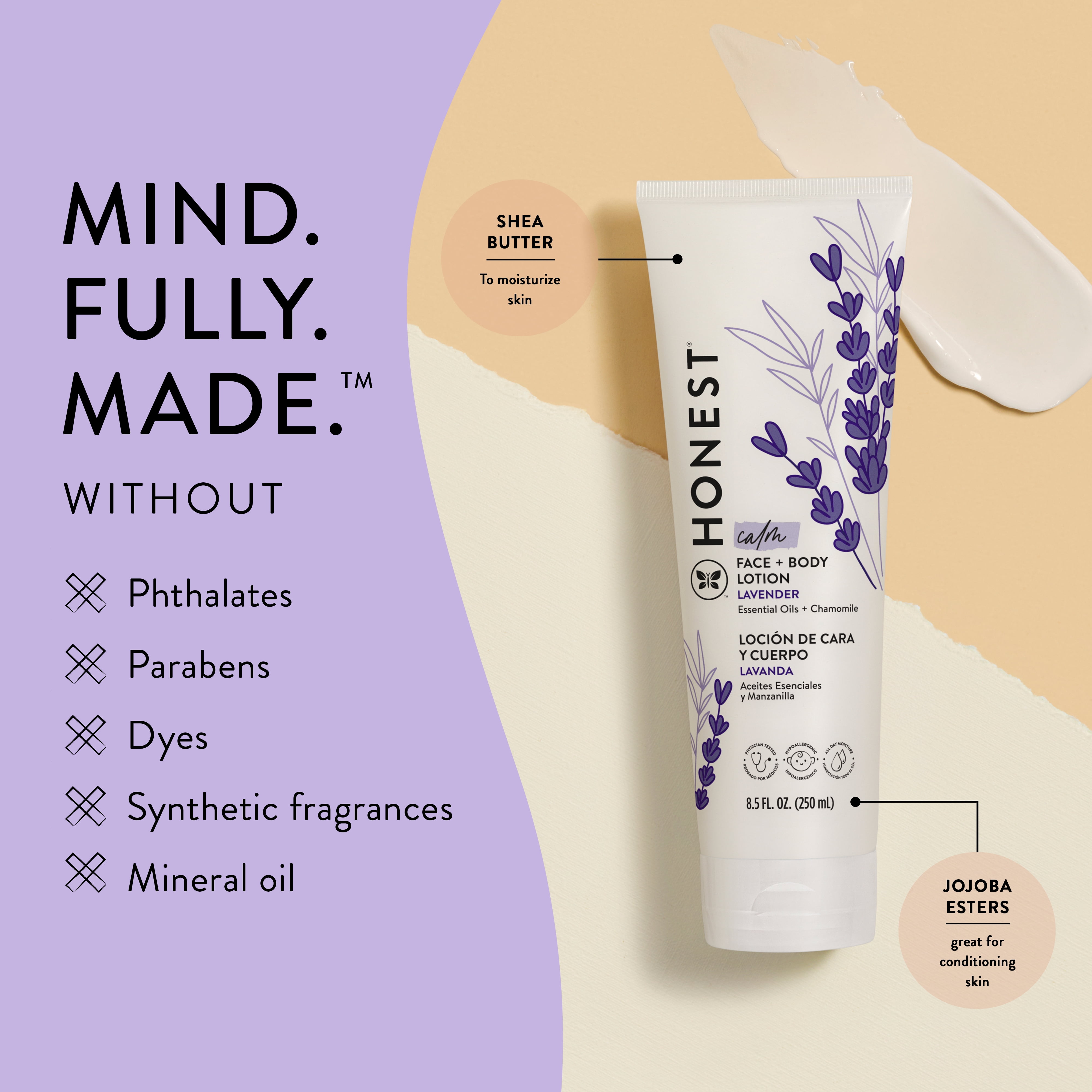 (2 pack) The Honest Company Baby Face and Body Lotion Calm Lavender 8.5 fl oz