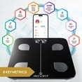 thumbnail image 2 of Báscula inteligente de grasa corporal INEVIFIT, analizador de composición corporal digital con Bluetooth de alta precisión para baño. Mide grasa corporal, agua, masa muscular, masa ósea y más para un, 2 of 5
