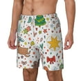 thumbnail image 2 of Gaeub Winter Christmas And New Year Deer Mens Swim Trunks Stretch Beach Shorts Quick Dry for Men Swim Shorts Swimwear with Pockets- 3X-Large, 2 of 9