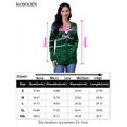thumbnail image 7 of Women's Ugly Christmas Cardigans Button Down Open Front Knit Pullover Holiday Long Sleeve Cardigan Sweaters Red, 7 of 7