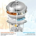 thumbnail image 3 of Chafing Dish Buffet Set 4 Pack, Jacgood 6QT Stainless Steel Chafing Dishes for Buffet with Lid, Round Chafers and Buffet Warmers Sets for Parties, Events, Wedding, Camping, Dinner, 3 of 8