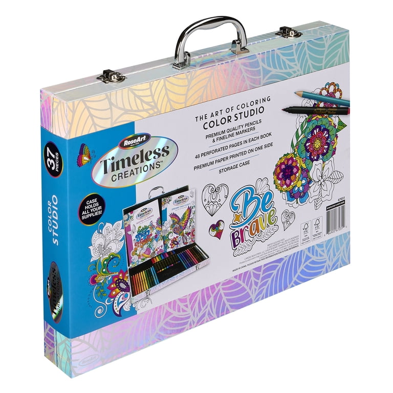 RoseArt Timeless Creations 37 Piece Coloring Case, Books, Color