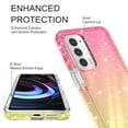 thumbnail image 3 of Samsung Galaxy A32 5G Case, Rosebono Hybrid Glitter Sparkle Transparent Colorful Gradient TPU Skin Cover 360 Protection Case For Samsung Galaxy A32 5G (Gold/Pink), 3 of 4