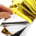 GPS Gold Mylar Blanket 8 Pack,Outdoor Emergency Rescue Blanket,Two