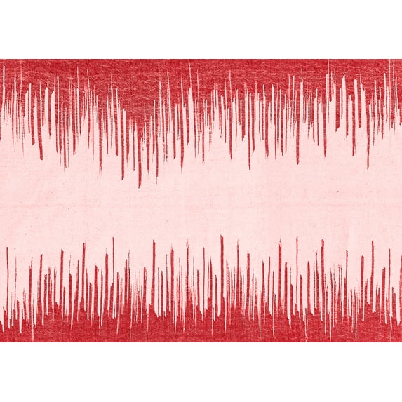 Ahgly Company Machine Washable Indoor Rectangle Solid Red Modern Area Rugs, 2' x 4'