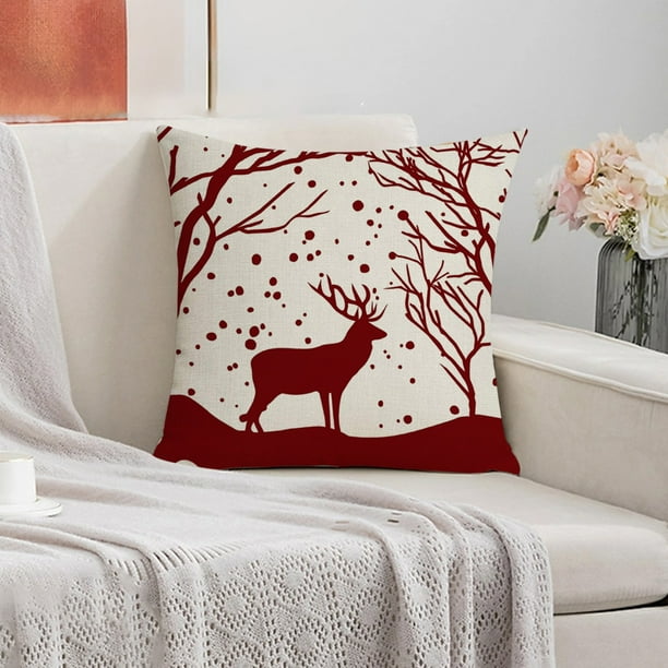 Christmas Pillowcase 18 X 18 Inch Character Pillow Cover Christmas Pillow Cover Christmas Pillow Decoration Sofa Pillow Home Bedhead Pillow