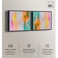 thumbnail image 2 of Art Remedy Saturaded Colors Art Canvas, 16" x 16", Black Frame, Golden Burst of Tones Set, 2 of 5