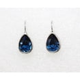 thumbnail image 2 of Faship Gorgeous Navy Blue Teardrop Rhinestone Dangling Hoop Earrings, 2 of 3