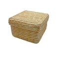 thumbnail image 2 of facefd Storage Basket Lid Straw Woven Pastoral Handmade Storaging Box Space Saving Rattan Baskets Kitchen Decor Snack Round Large Square Large, 2 of 6