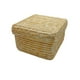 thumbnail image 2 of Naiovety Cesta de almacenamiento con tapa, caja de almacenamiento hecha a mano Pastoral tejida de paja, cestas de mimbre para ahorrar espacio, Almacenamiento y organización del hogar Cuadrado Pequeño, 2 of 6