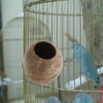 thumbnail image 3 of Nido de pájaro de cáscara de coco para mascotas, nido de cría para hámster, ardilla, artesanías, delicado colgante de casa de pájaros para jardín., 3 of 8